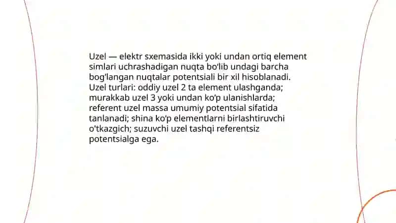 Uzel va mexanizmlarni elektr sxemalarini o‘qish. 3
