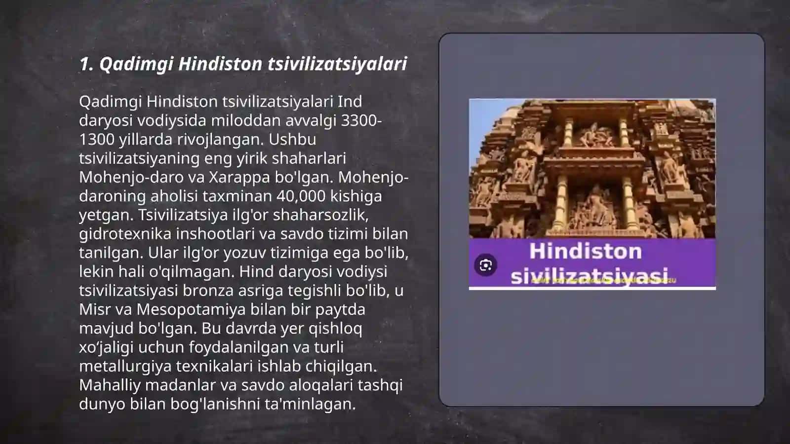Qadimgi Hindiston tsivilizatsiyalari 3