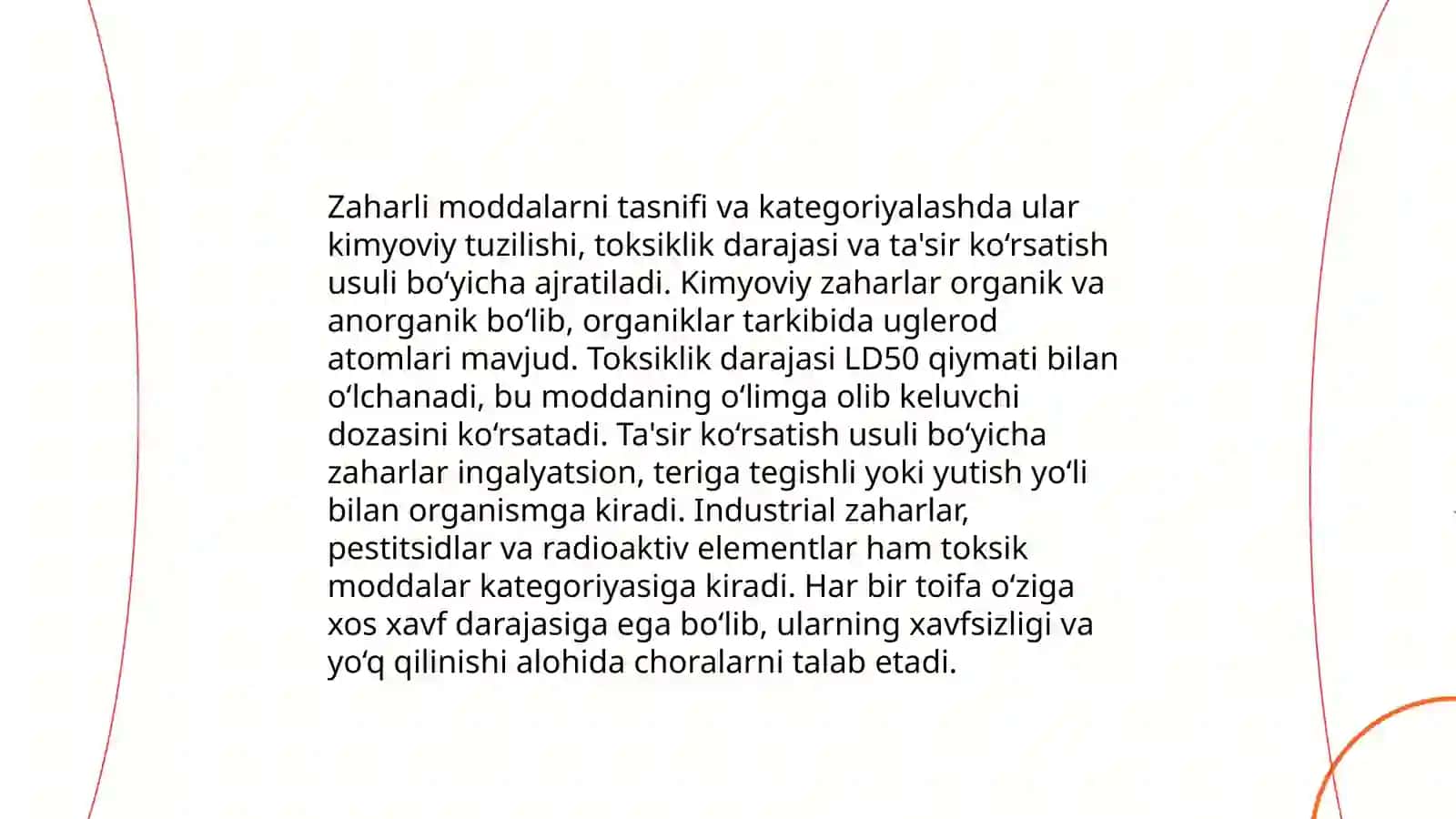 Zaharli moddalarni tasnifi va kategoriyalash 3