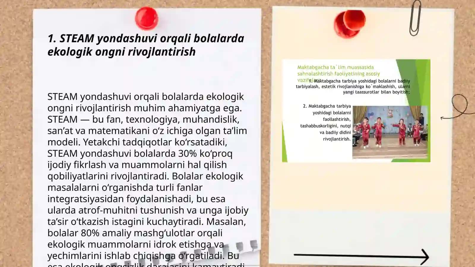 Maktabgacha ta’limda atrof- muhitga muhabbat hissini uygʻotish uchun STEAM ta’lim texnalogiyasini qoʻllash 3