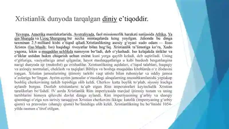 Xristianlikning paydo bo’lishi aqidalari, asosiy yo’nalishlari va ta’limoti 3