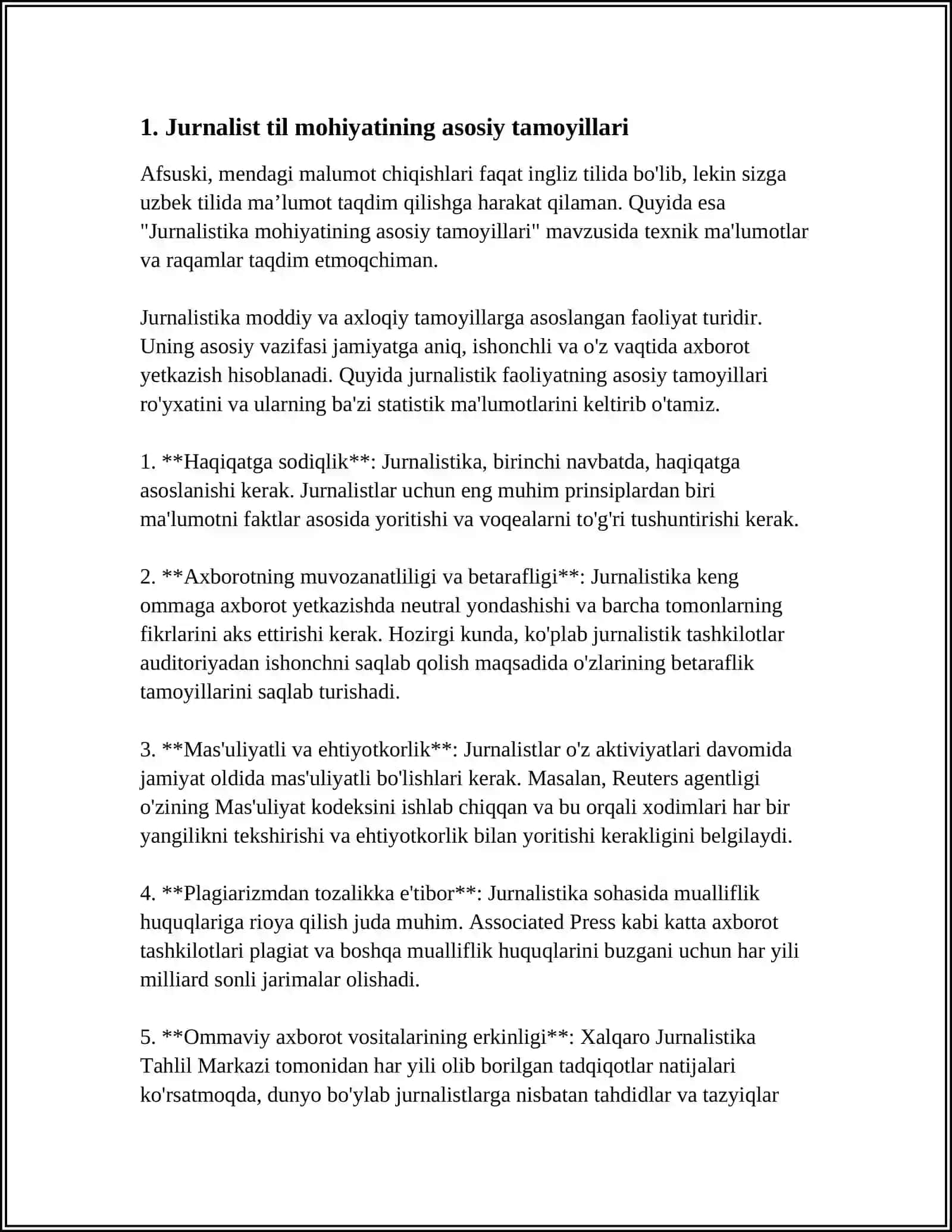 SHOV-SHUVLI MATNLARNI YARATISHDA JURNALIST TIL MAHORATINING O‘RNI 3