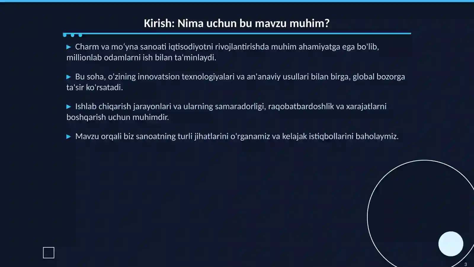 Charm va Moʻyna Ishlab Chiqarish Korxonalarini Umumiy Tavsifi 3