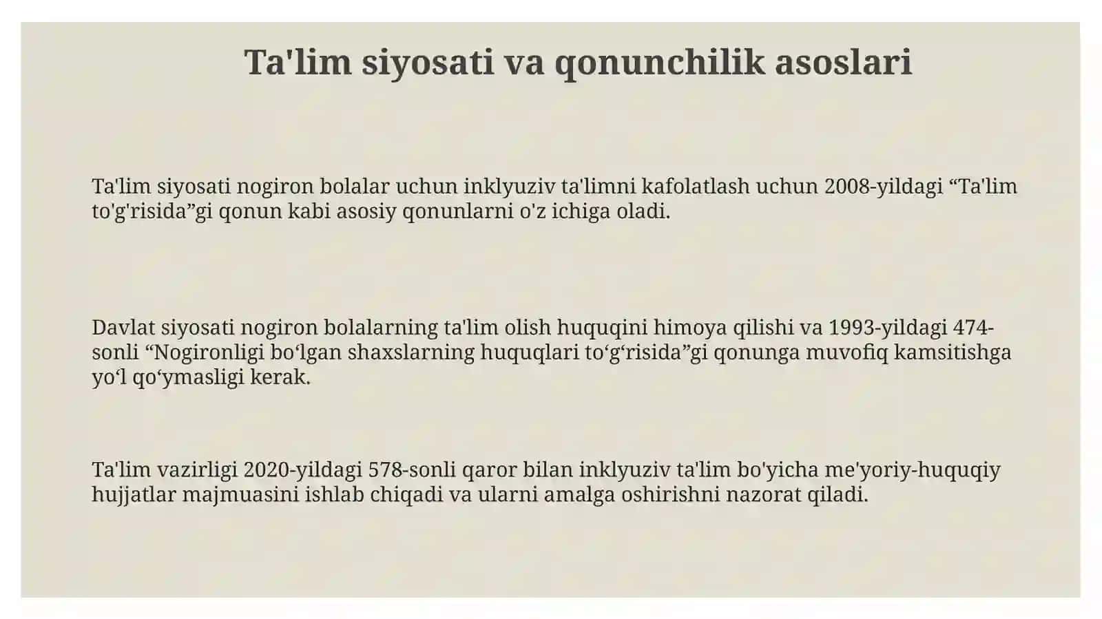 Imkoniyati cheklangan bolarni samarali inklyuziv ta’lim olishning asosiy shartlari 3