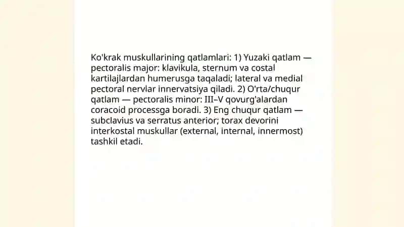 Ko'krak muskullari 3