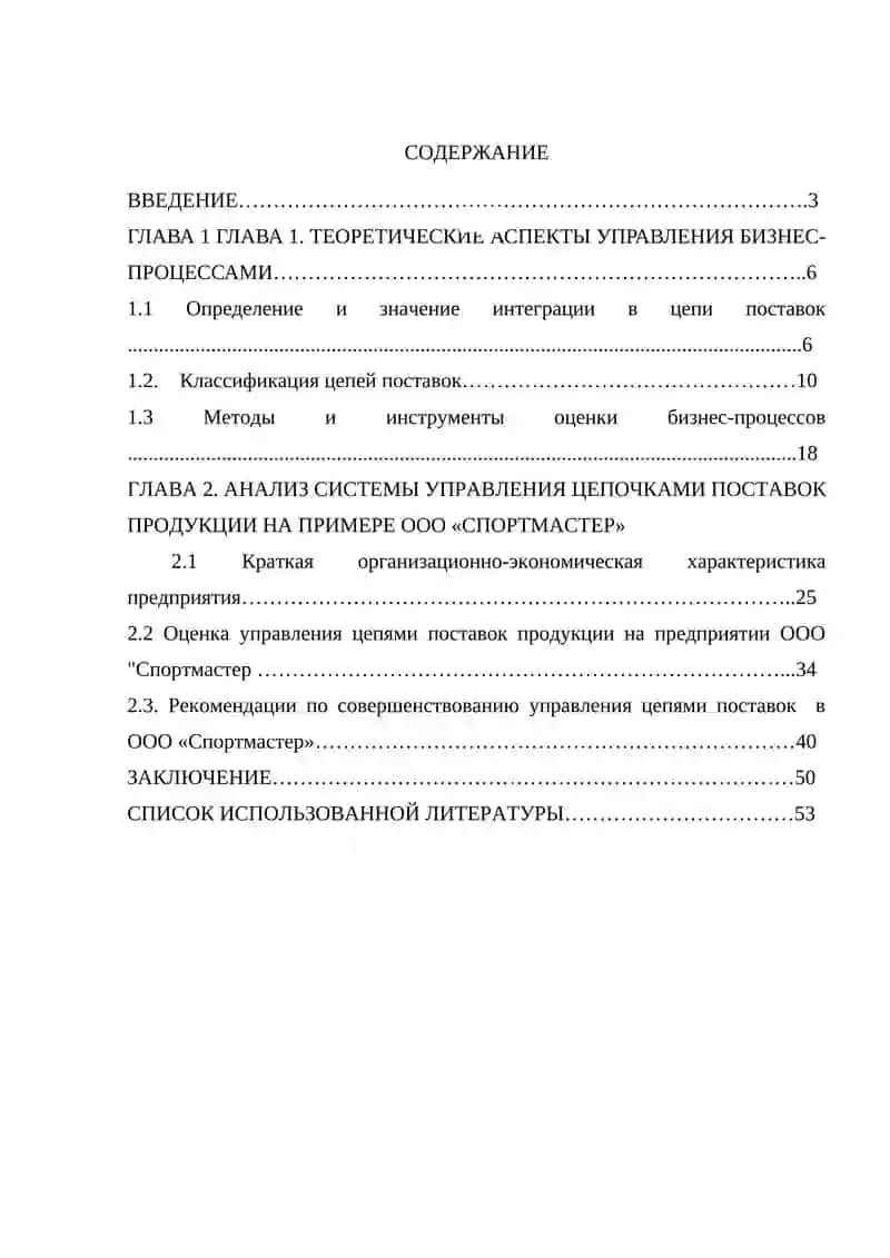 Интеграция бизнес-процессов цепей поставок на примере ООО «Спортмастер» 3
