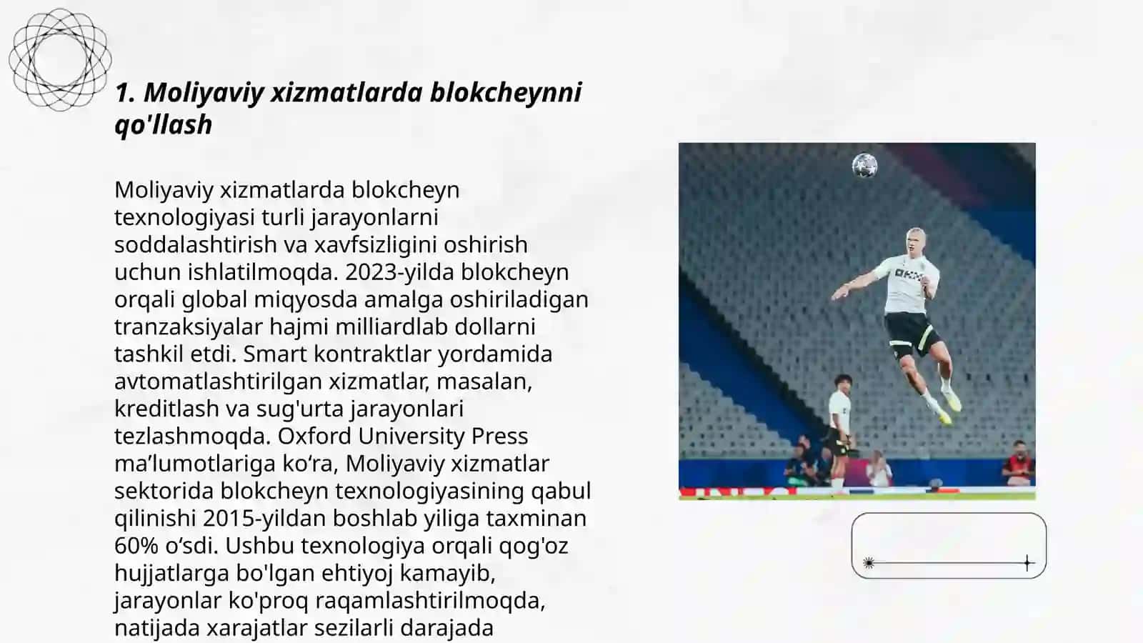 Moliyaviy xizmatlarda blokcheynni qo'llash 3