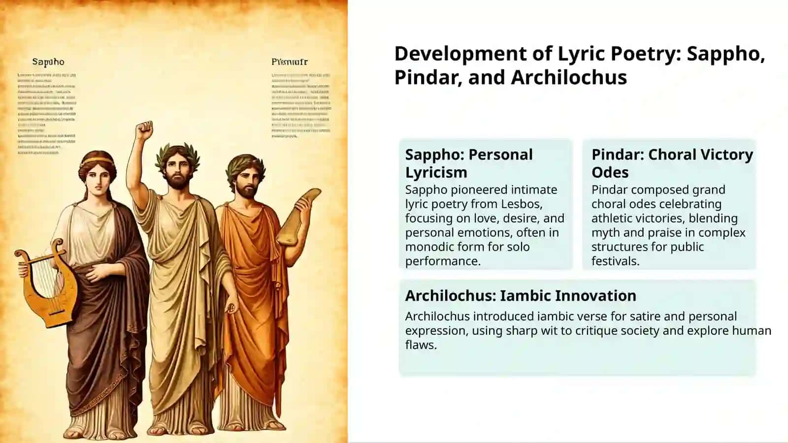 Ancient Epic, Lyric, and Drama 3