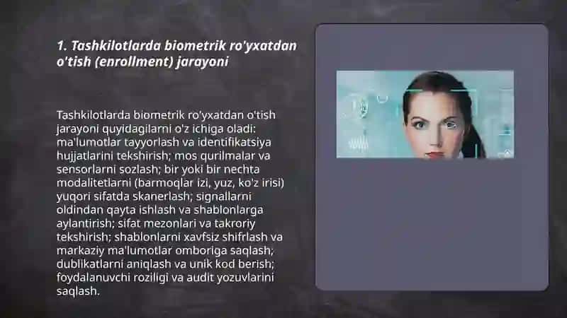 Biometrik Identifikatsiya va Autentifikatsiya Tizimi Ishlash Prinsipi 3