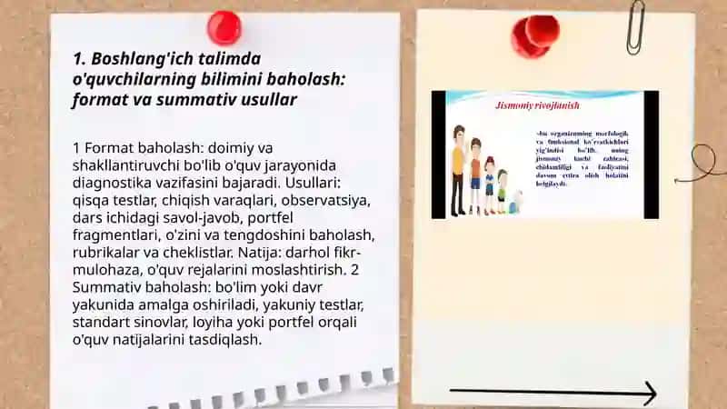 Boshlang'ich talimda o'quvchilarning bilim ko'nikma va malakalarini tashkil etish 3