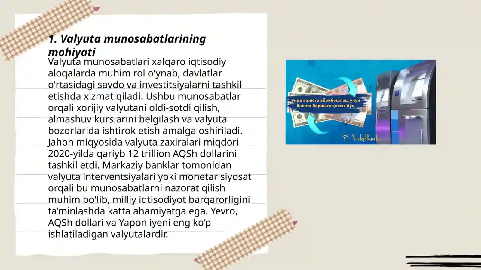 Valyuta munosabatlarining iqtisodiy mohiyati va valyuta tizimlari 3