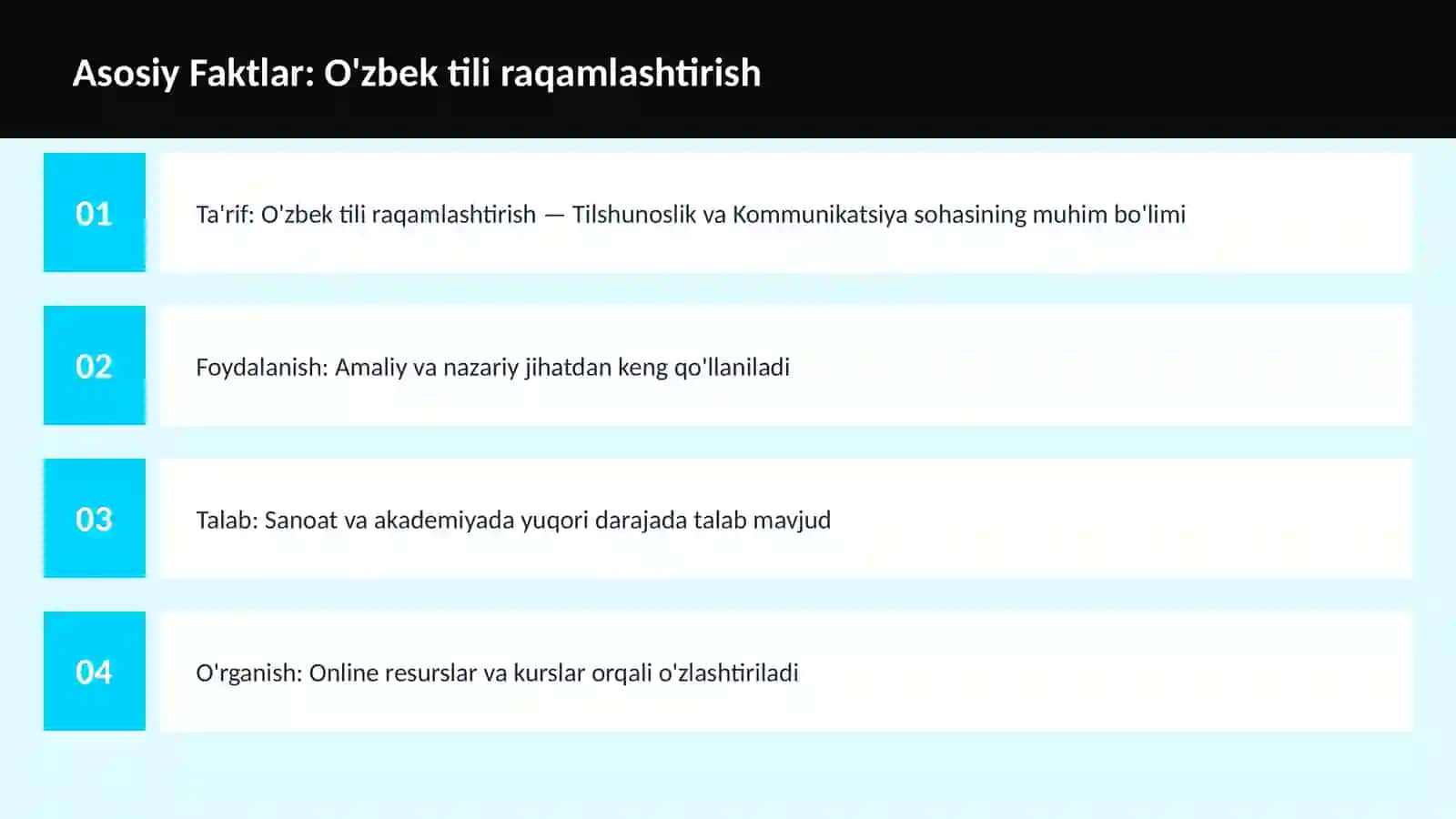 O'zbek tili raqamlashtirish 3