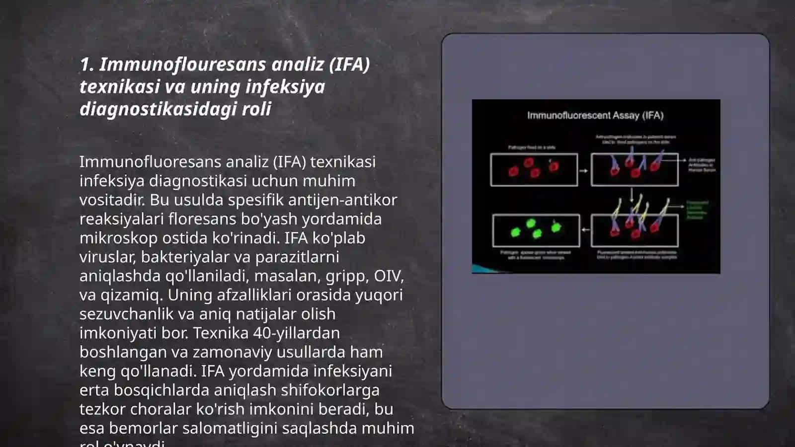 Immunoflouresans analiz (IFA) texnikasi 3