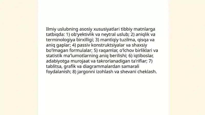 Ilmiy uslub.Tibbiy matn tarjimasi 3