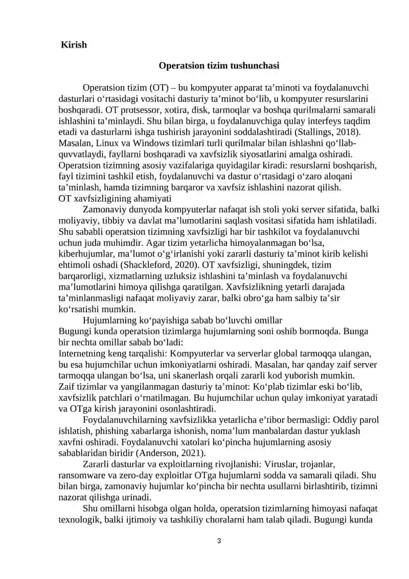 Operatsion tizimga bо'ladigan hujumlar 3