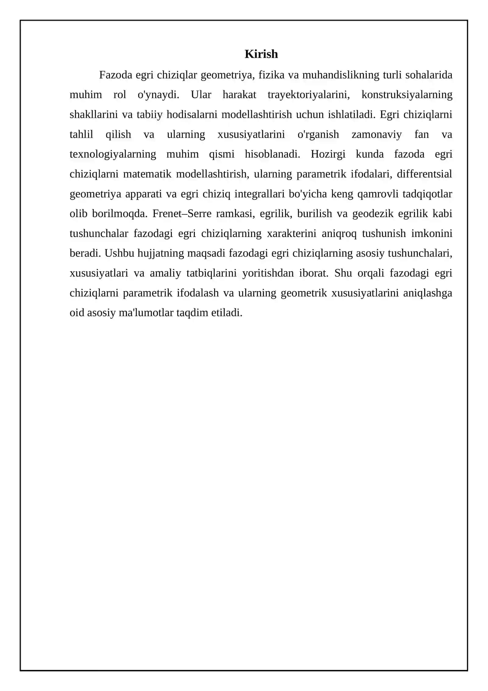 Fazodagi egri chiziqlar 3
