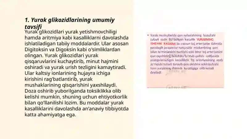 Yurak glikozidlarining kimyoviy tuzulishi va ahamiyati 3