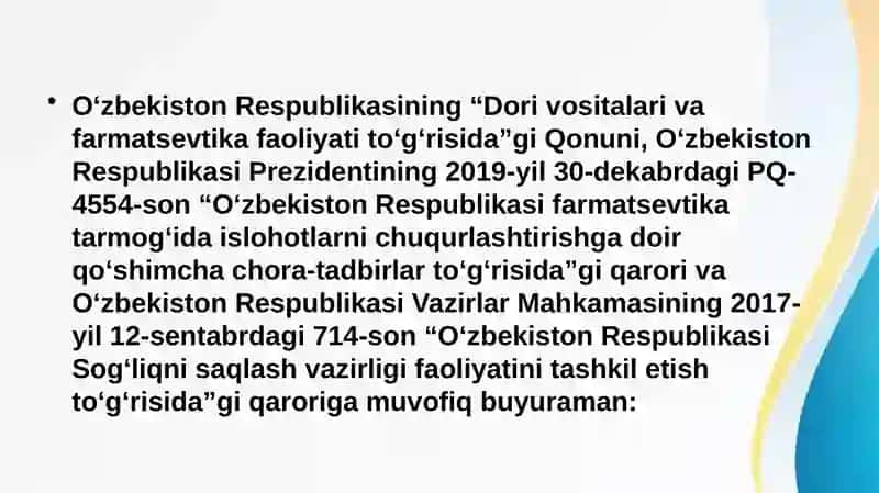 Qonun va Ffarmoyishlari 3