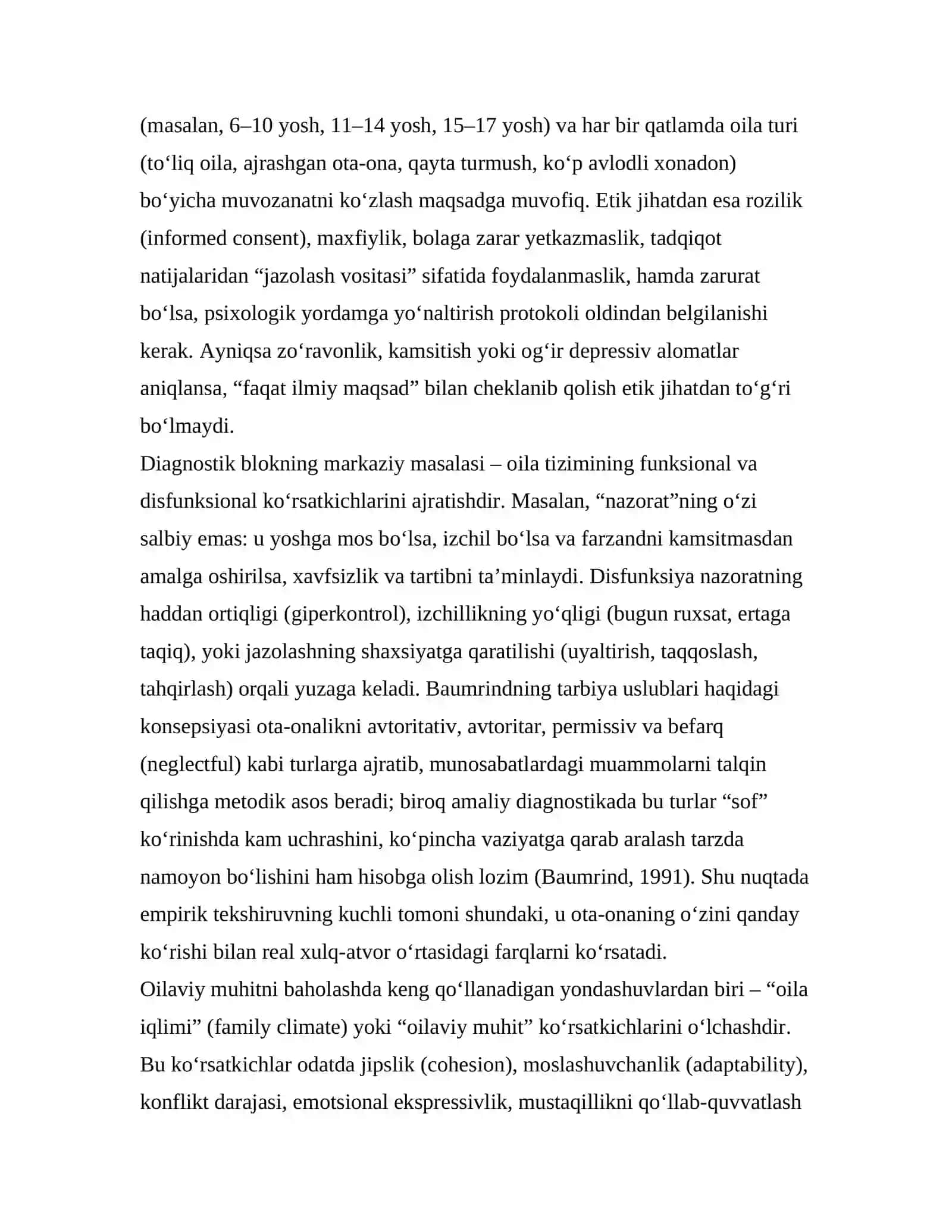 OILADAGI MUNOSABATLAR MUAMMOLARINING EMPIRIK TADQIQOTI VA DIAGNOSTIKASI 3