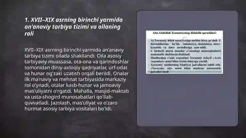XVII–XIX asrning birinchi yarmida tarbiya, maktab va pedagogik fikrlar rivoji 3