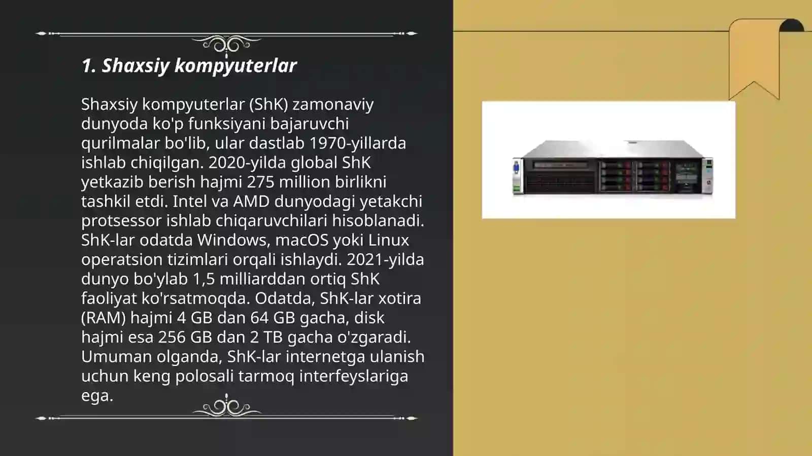 Zamonaviy kompyuterlar klassifikatsiyasi 3