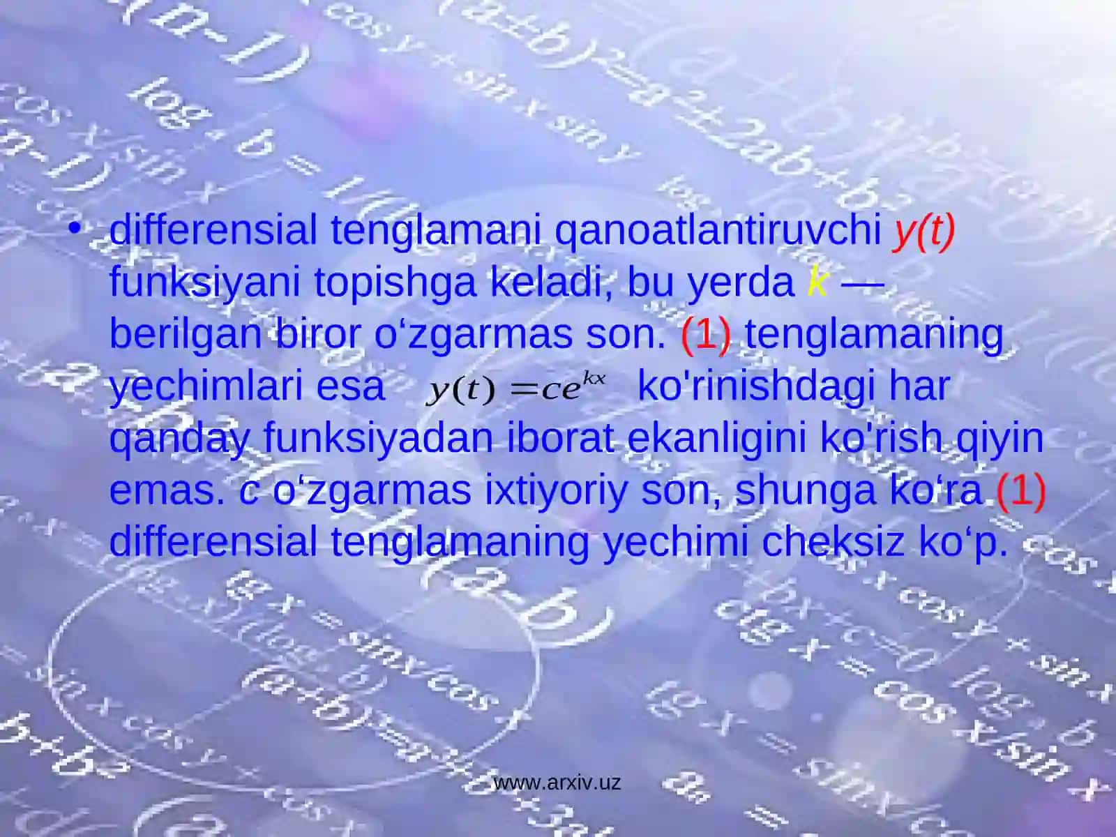 DIFFERENSIAL TENGLAMALAR 3