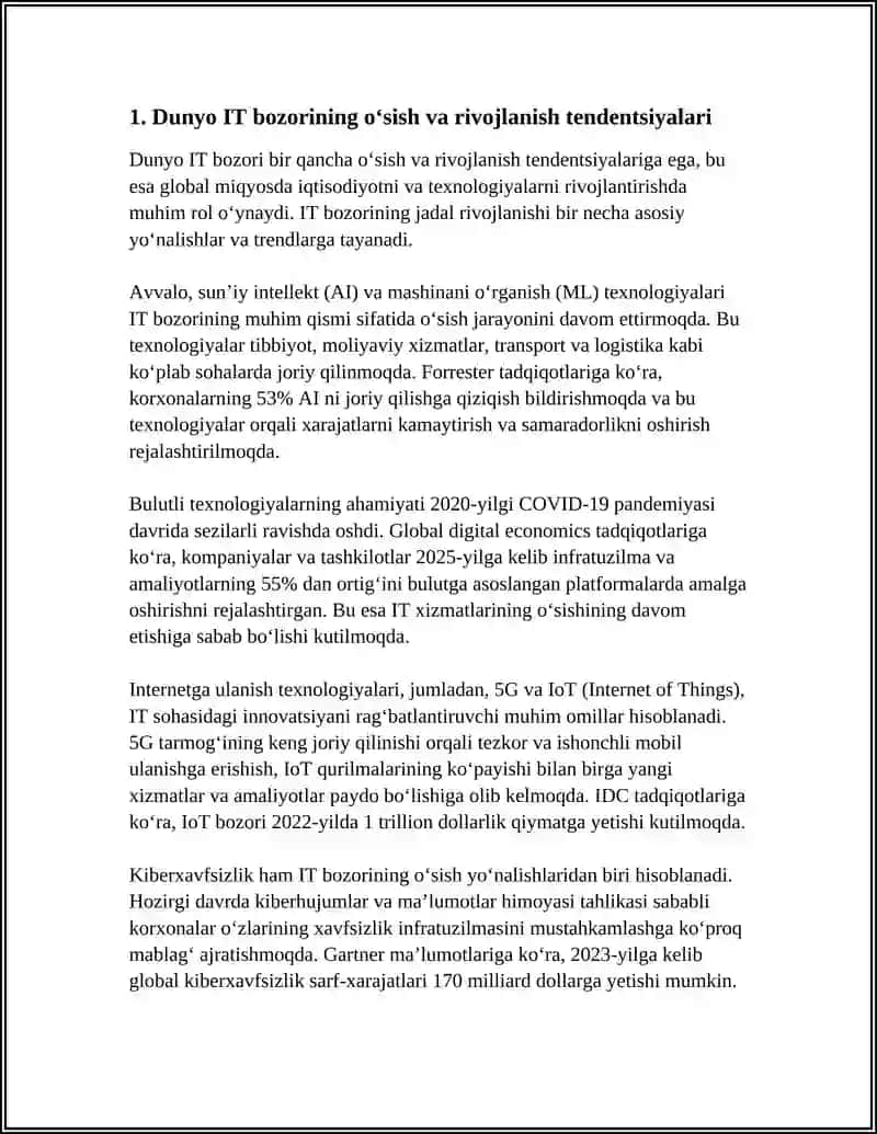 JAHON IT BOZORINI RIVOJLANISH MUAMMOLARI VA TENDENTSIYALARI 3