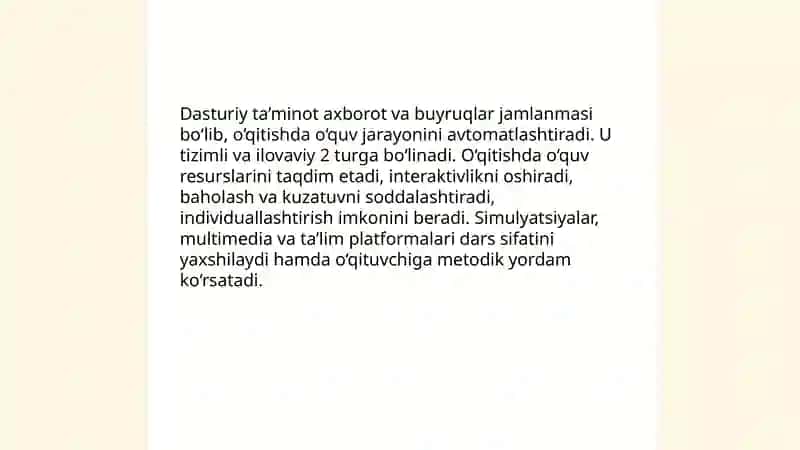 O‘qitishning dasturiy ta‘minoti 3