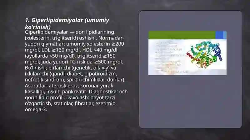 Lipidlar bo’yicha kasalliklar 3