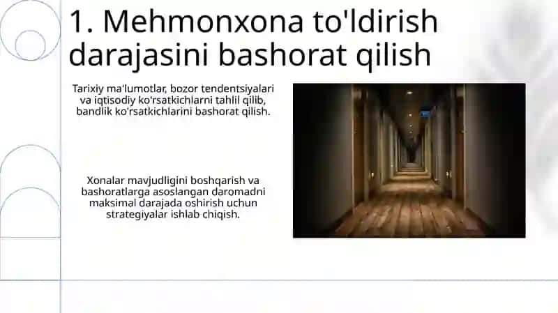Mehmonxona xo'jaligi faoliyatini rejalashtirish va bashorat qilish 3