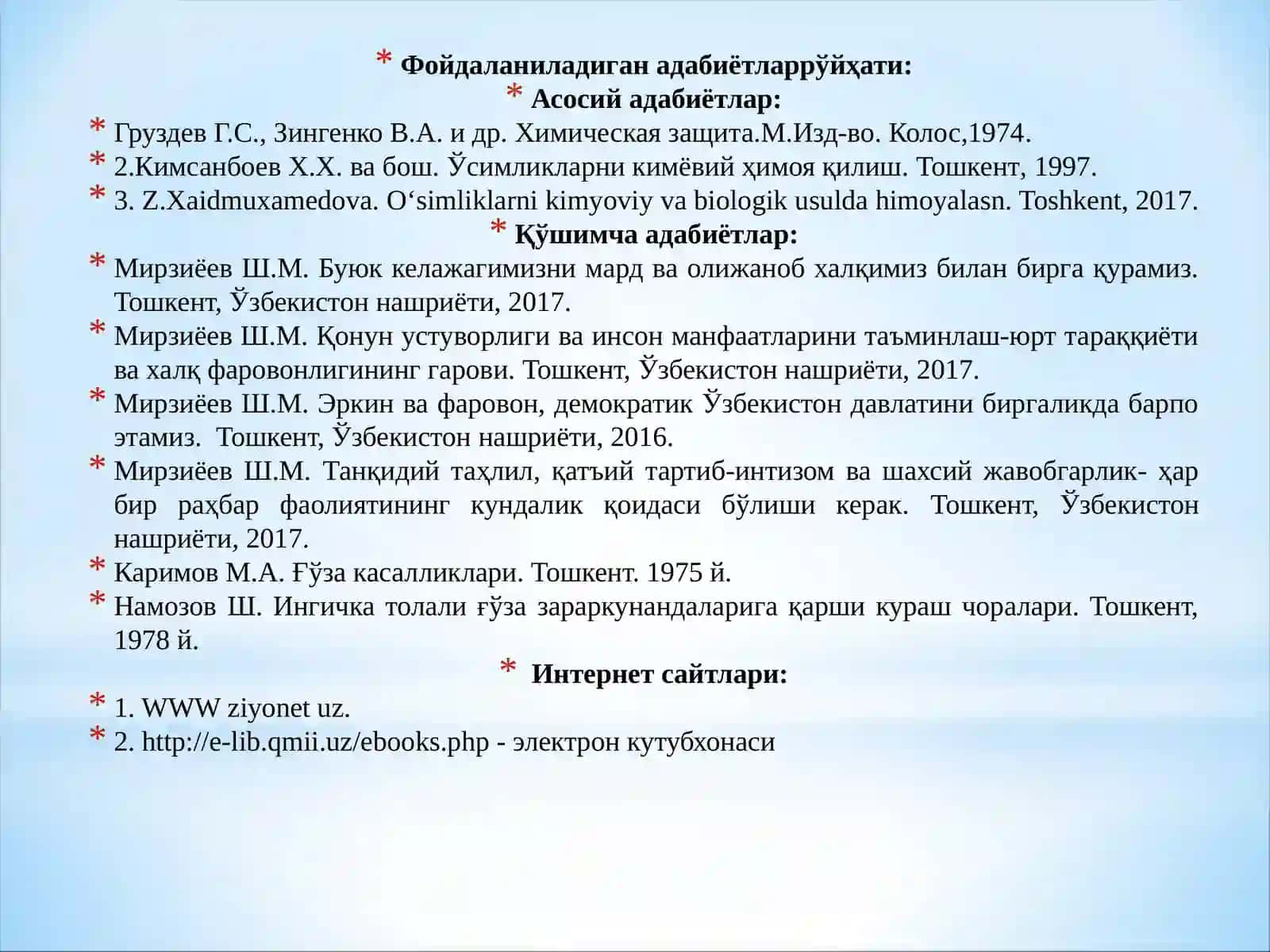 O’simliklarni zararkunandadalardan saqlash 3