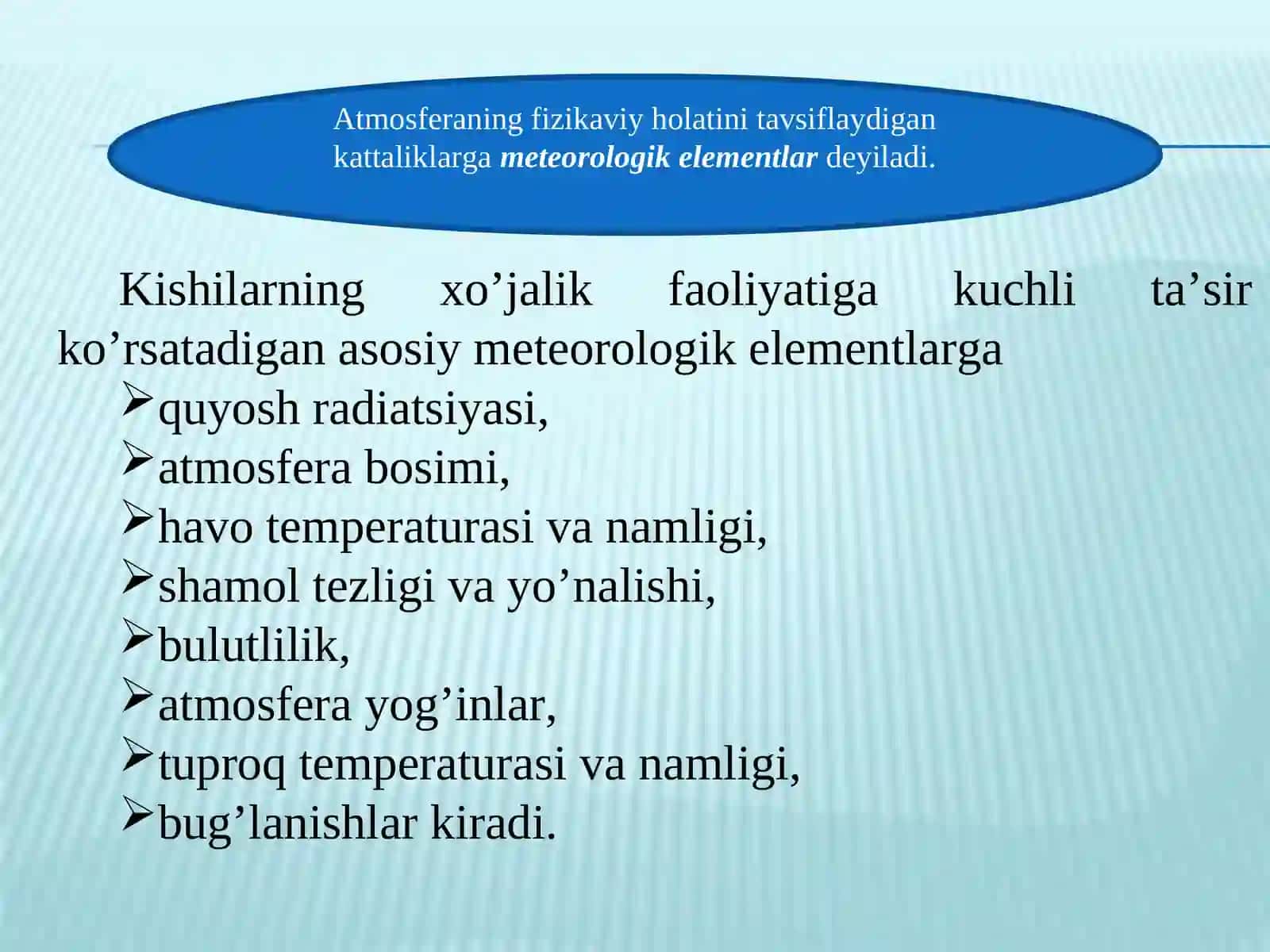 Meteorologik stansiyalar va postlarni tashkil qilish bilan tanishish 3