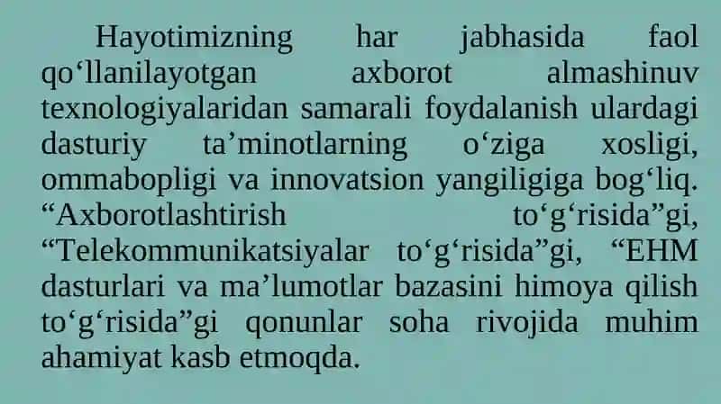 IQTISODIYOTDA FOYDALANILADIGAN DASTURIY MAHSULOTLAR 3