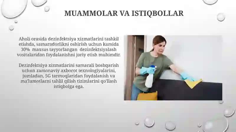 Aholi orasida dezenfejsiya xuzmatini tashkillashtirish 3