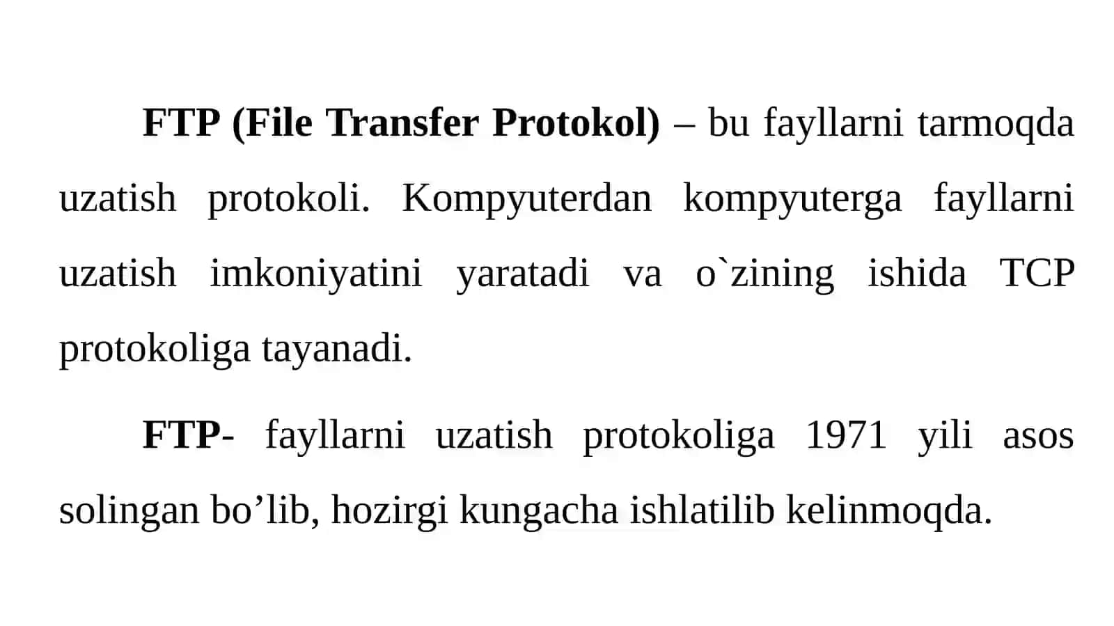 FTP xizmati imkoniyatlari 3
