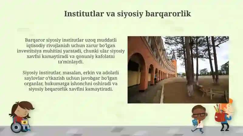 Institutlar va institutsional muhitning jamiyat rivojlanishidagi roli 3