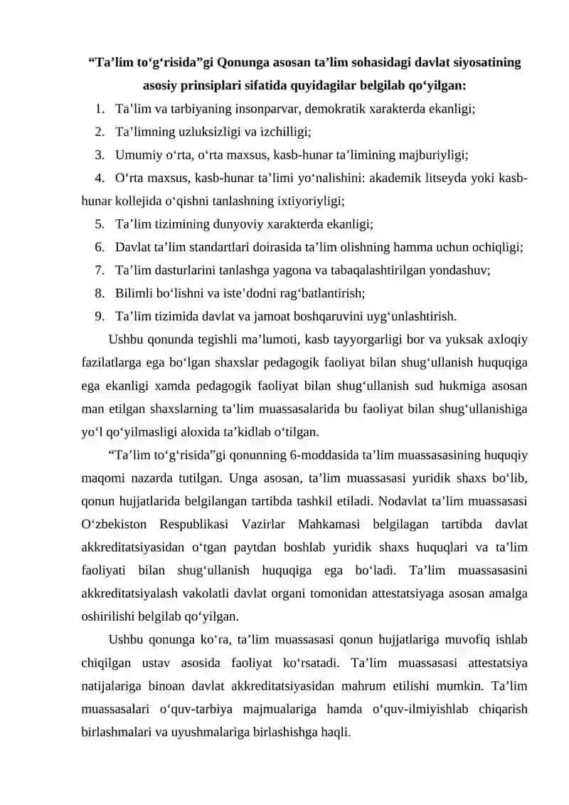 MAKTABGACHA TA'LIM SOXASI BO'YICHA MAVJUD ADABIYOTLAR TAHLILI 3