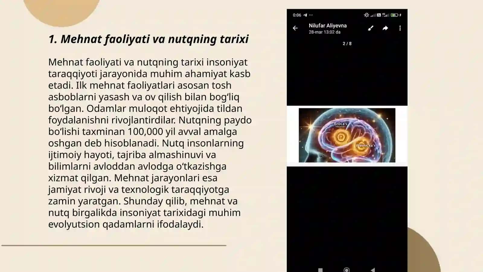 Mehnat faoliyatida nutqni vujudga kelishi va rivojlanishi 3
