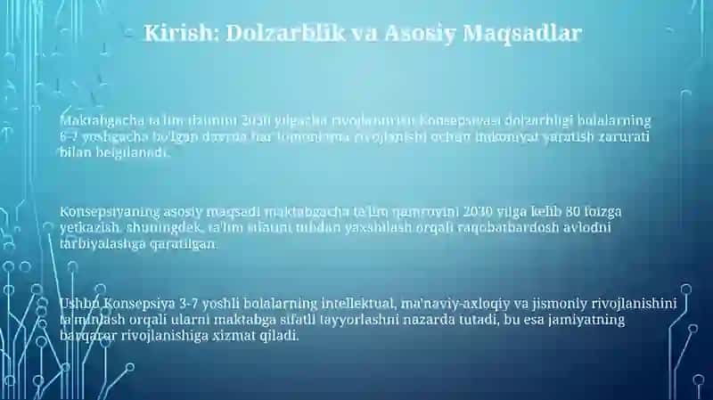 O'zbekiston Respublikasi maktabgacha ta'lim tizimini 2030-yilgacha rivojlanish konsepsiyasi 3