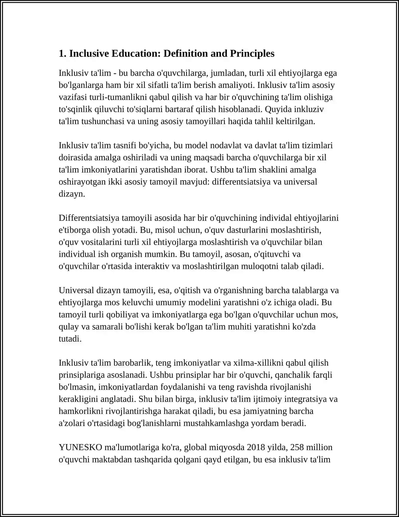 MUSTAQIL ISH Mavzu: METODIKA INTILUZIV TALIM MAQSADI VA VAZIFALARI 3