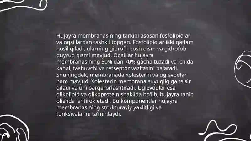Hujayra membranasida biopotensiallarning hosil boʻlishi 3