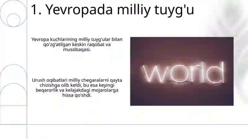 Birinchi jahon urushining kelib chiqish sabablari va oqibatlari 3