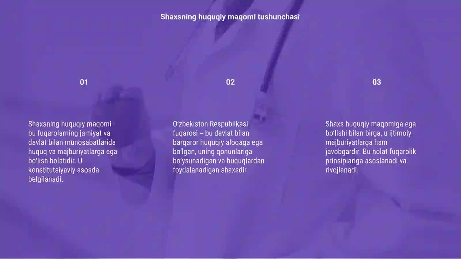Shaxsning huquqiy maqomi va O‘zbekiston Respublikasi fuqaroligi 3