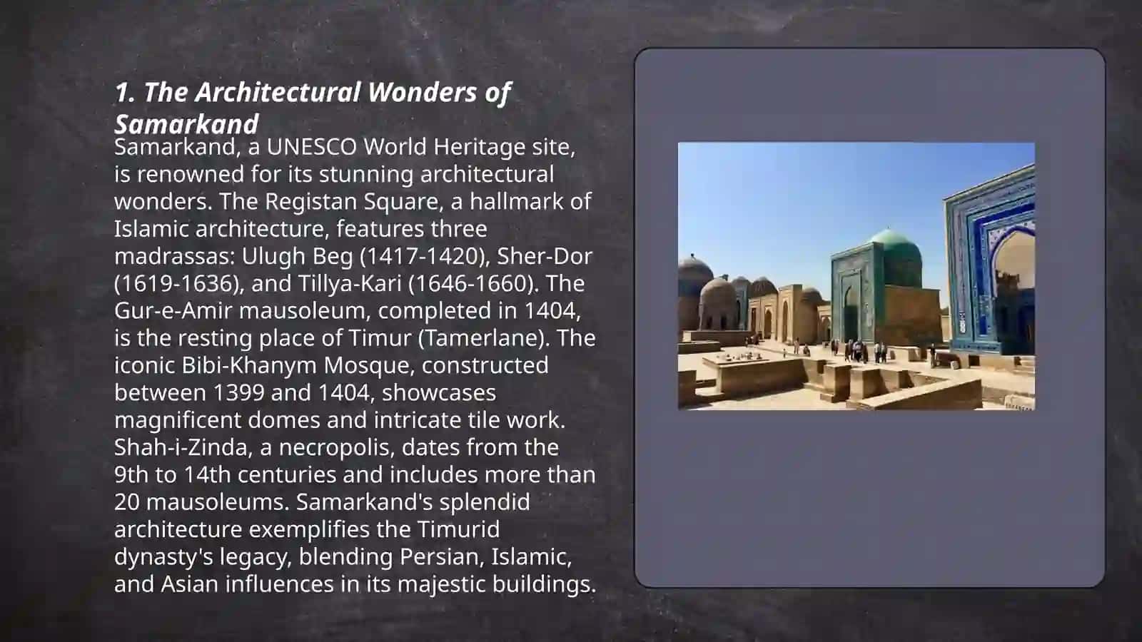 The Architectural Wonders of Samarkand 3