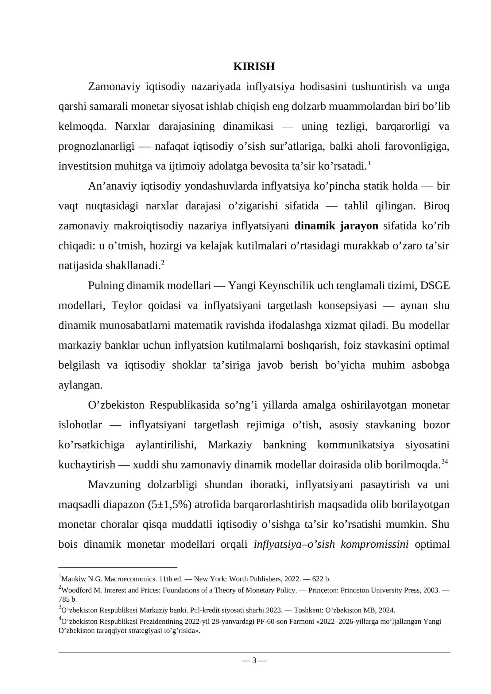PUL va INFLYATSIYA DINAMIKasi 3