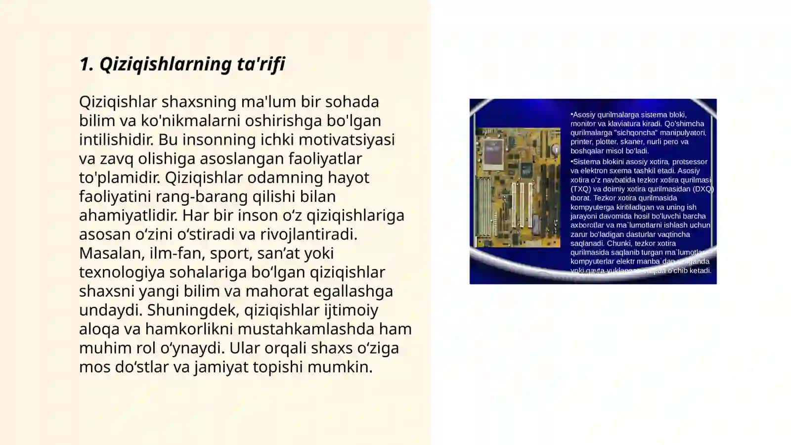 Qiziqishlarni aniqlash va ularni mohiyati 3