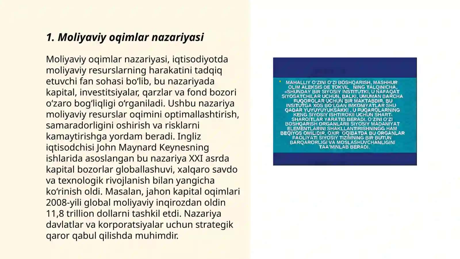 Moliyaviy oqimlar va ularni boshqarish 3
