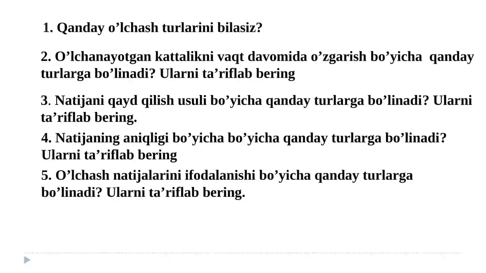 O’lchov vositalari va ularning tasniflanishii 3