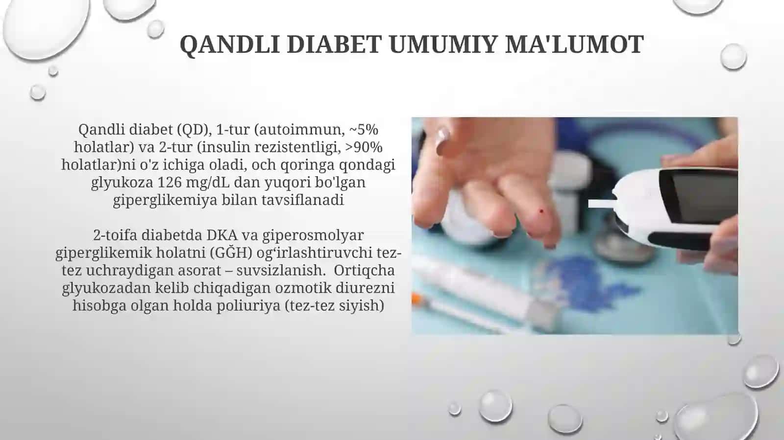 Qandli diabetvaochlikdaketonuriyaketonemiya 3