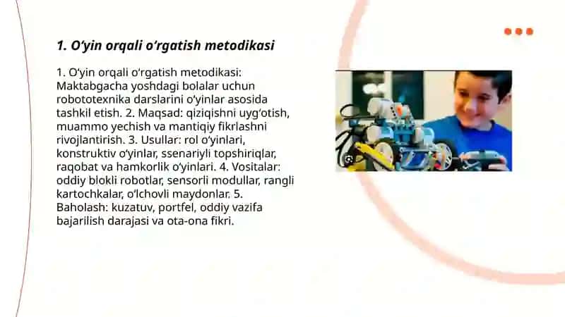 Maktabgacha yoshdagi bolalarni robototexnikaga oʻrgatish yoʻllari 3